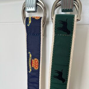 Rowing Blazers D-ring preppy belts (set of two!)